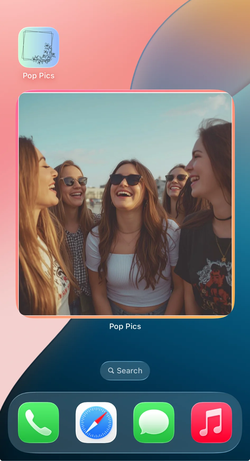 Pop Pics Widget Example 1